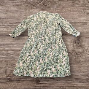 Cabi Leaf Print Faux Wrap Mini Dress Size Medium